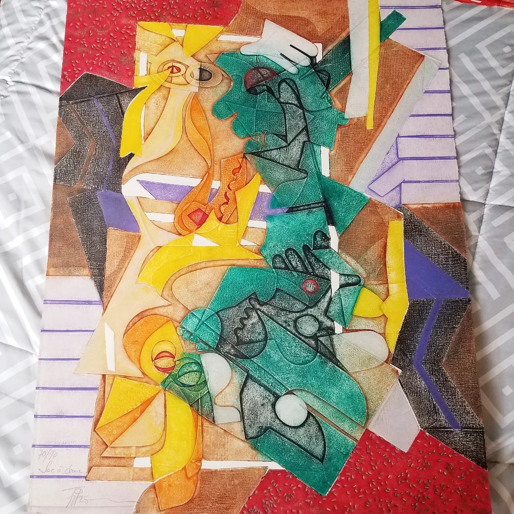 Signed, Titled & Numbered Modern Abstract Artwork by Gerard Fitremann